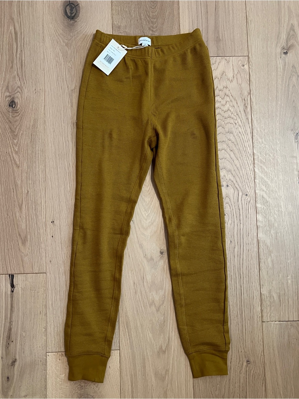 NWT Polished Prints Golden Brown Womens Waffle Lounge Pants